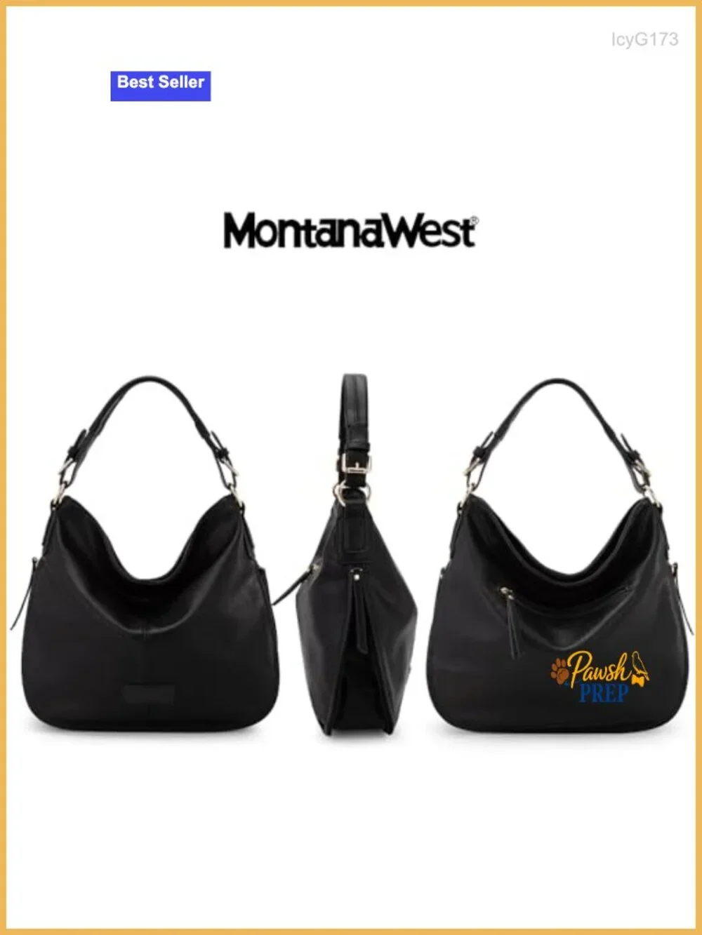 Vegan Leather Hobo Bag Shoulder Purse Handbag with Zipper Pockets